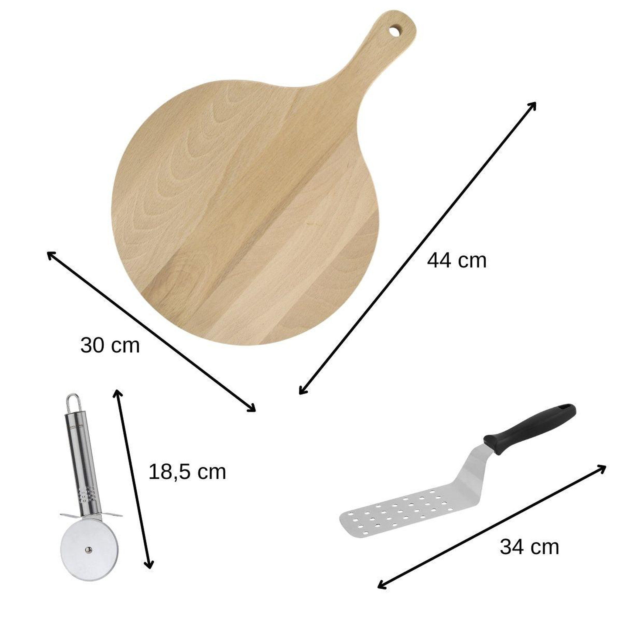 Voir la diapositive 3 : Fackelmann Ensemble de 3 ustensiles pour pizzas fackelmann