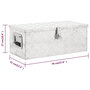 Voir la diapositive 6 : VIDAXL Boîte de rangement Argente 70x31x27 cm Aluminium