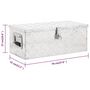 Voir la diapositive 6 : VIDAXL Boîte de rangement Argente 70x31x27 cm Aluminium