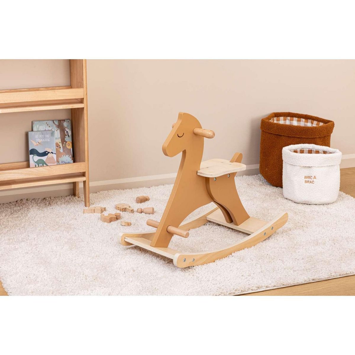 ATMOSPHERA Cheval à bascule en bois LAGO - Marron