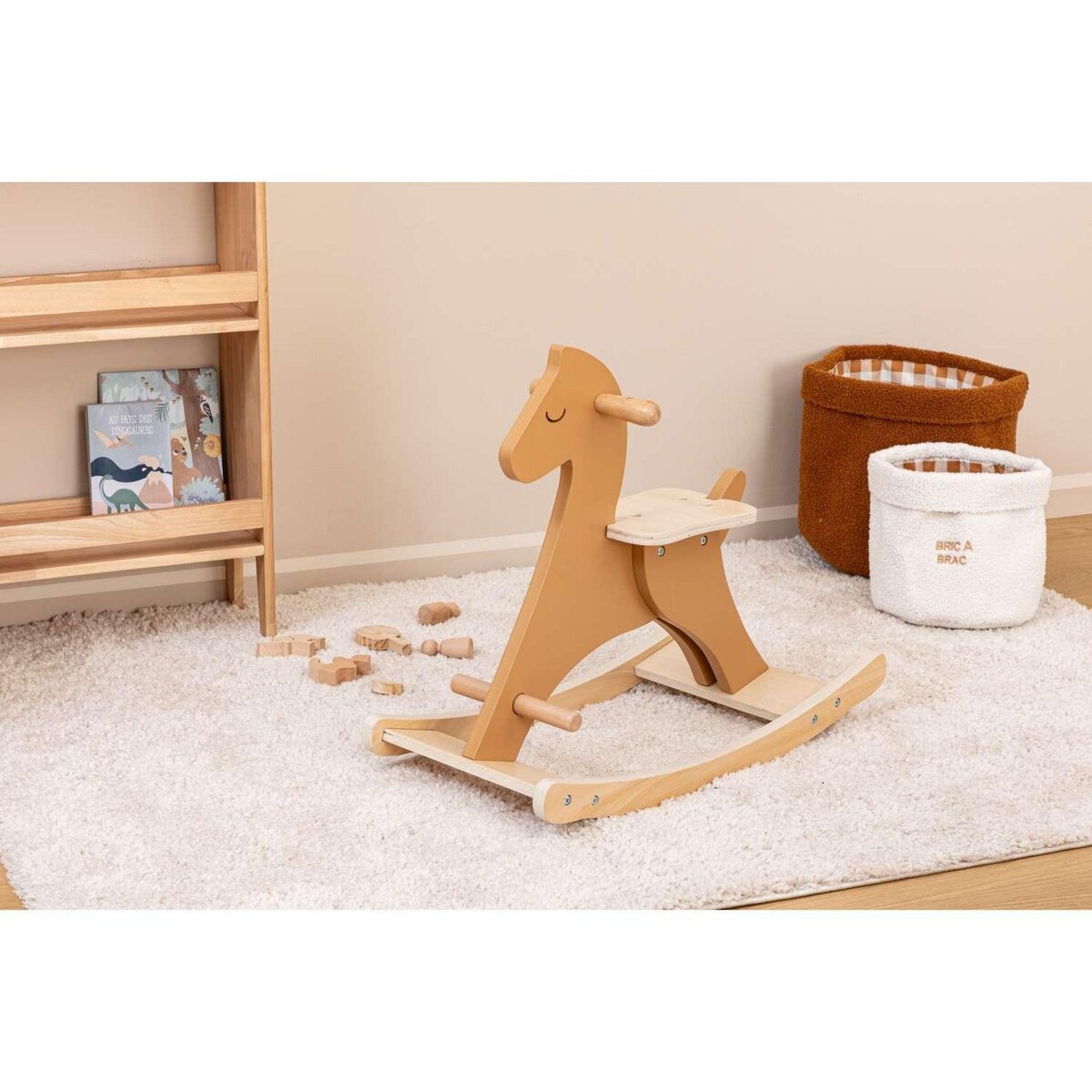 ATMOSPHERA Cheval à bascule en bois LAGO - Marron