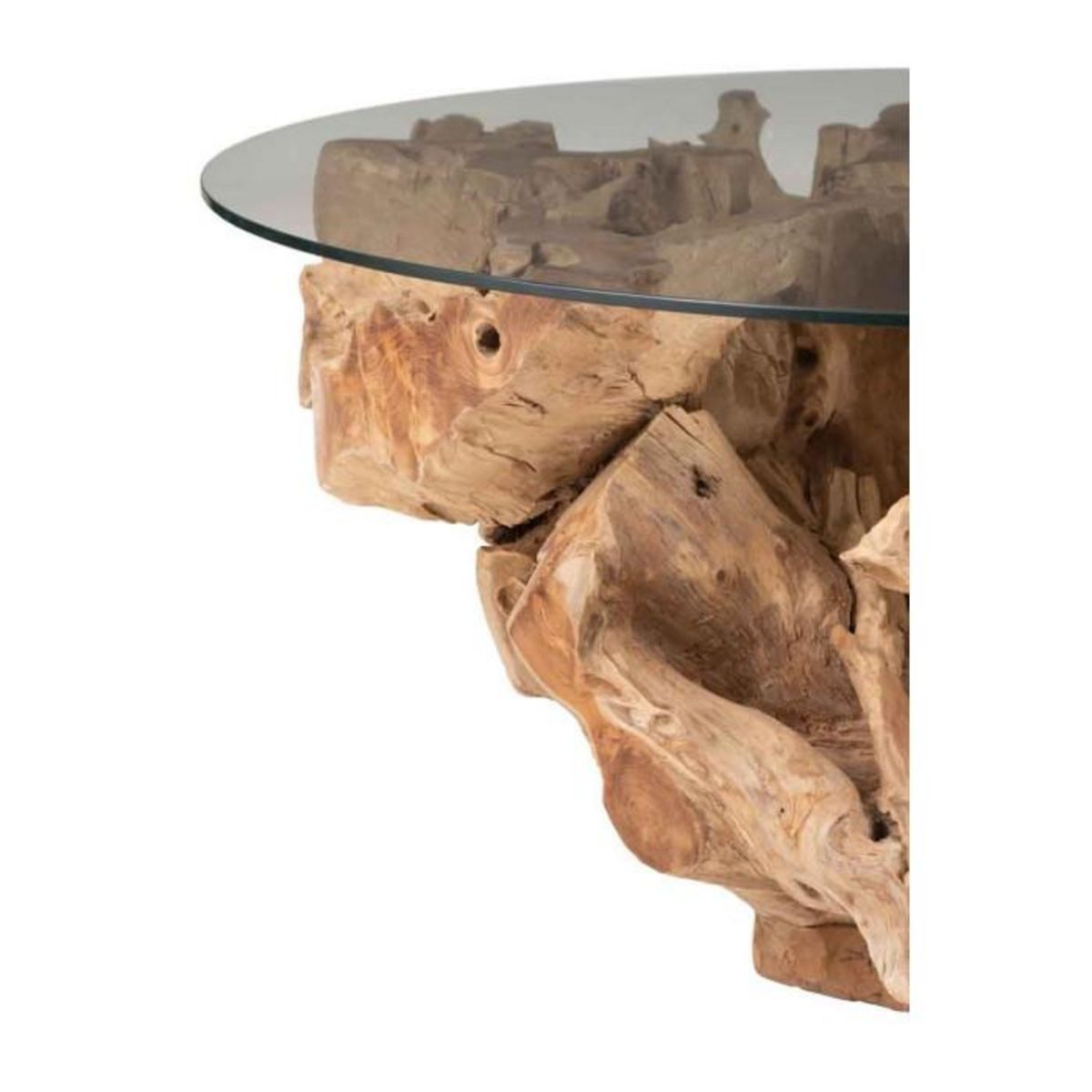 Paris Prix Table de Repas en Teck  Raoul  110cm Naturel
