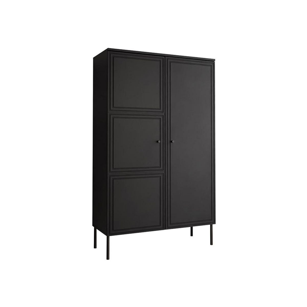BEST MOBILIER Lavaggi - buffet haut - noir - 166 cm