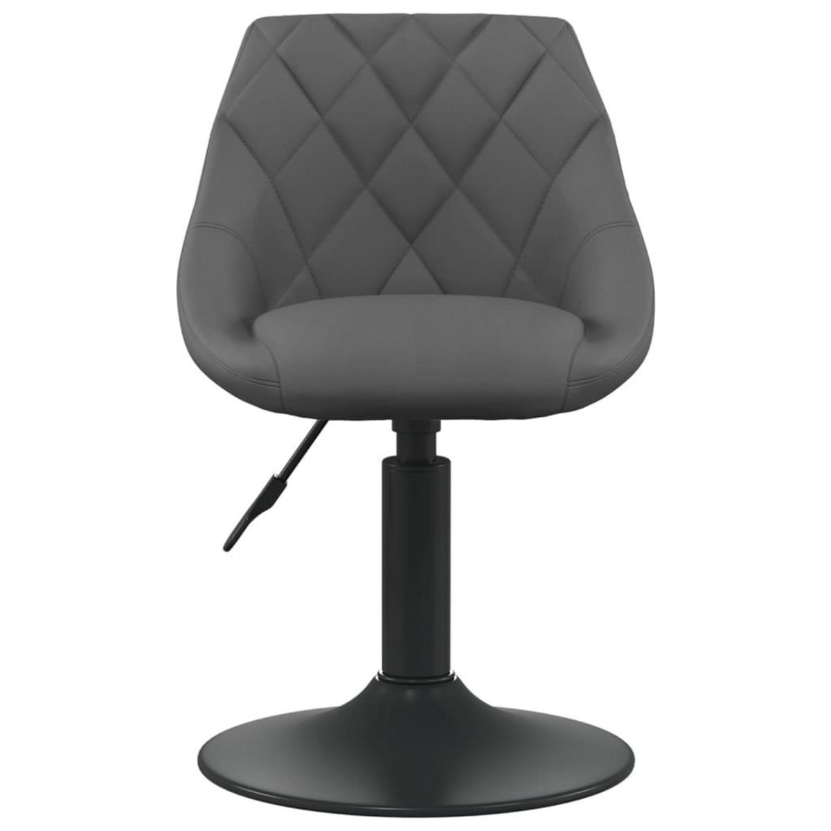 VIDAXL Chaises pivotantes a manger lot de 4 gris fonce velours