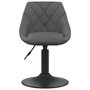 Voir la diapositive 3 : VIDAXL Chaises pivotantes a manger lot de 4 gris fonce velours