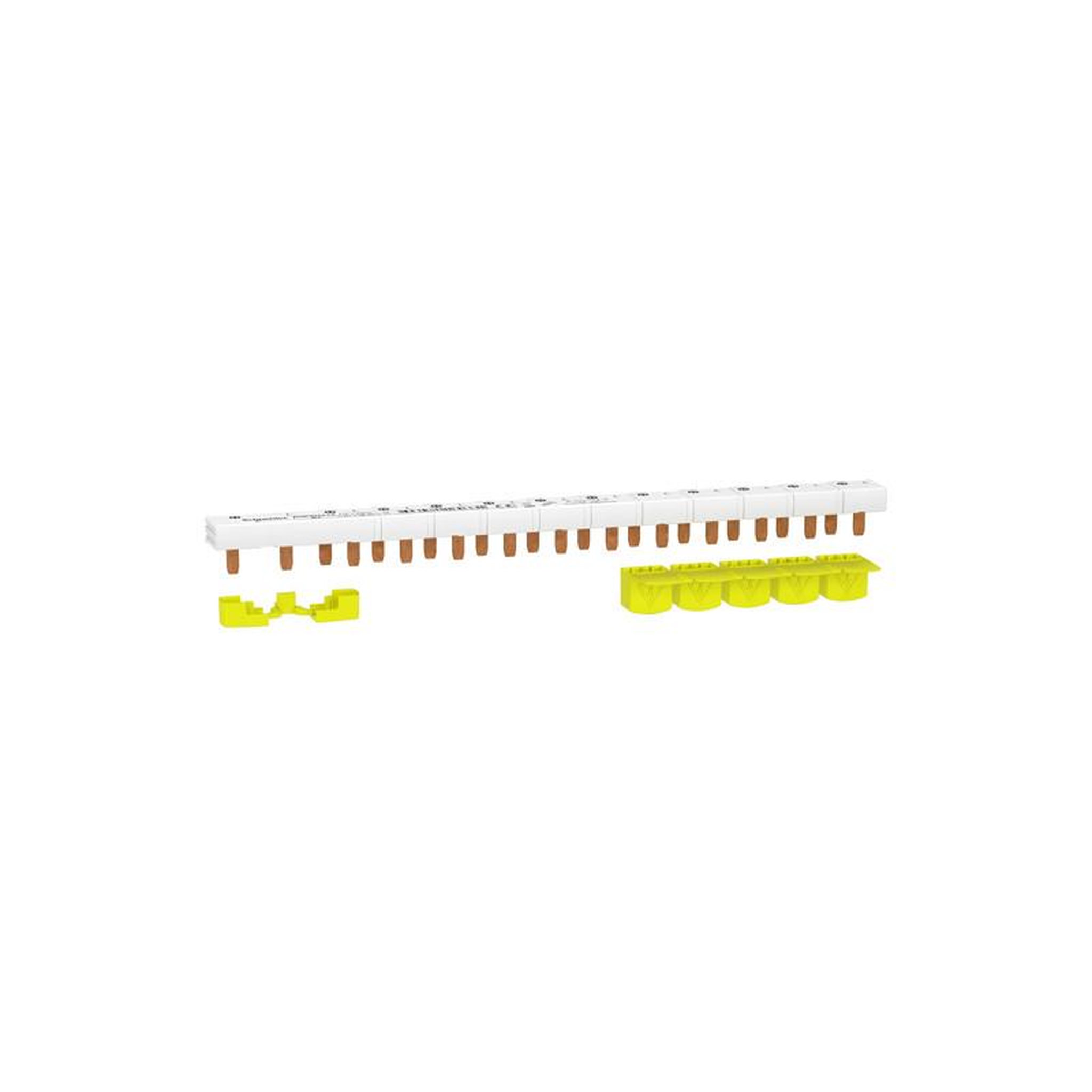 Schneider Electric Peigne monobloc RESI9 1 P + N 63A 13 modules avec cache dents 5m SCHNEIDER ELECTRIC R9PXH213R