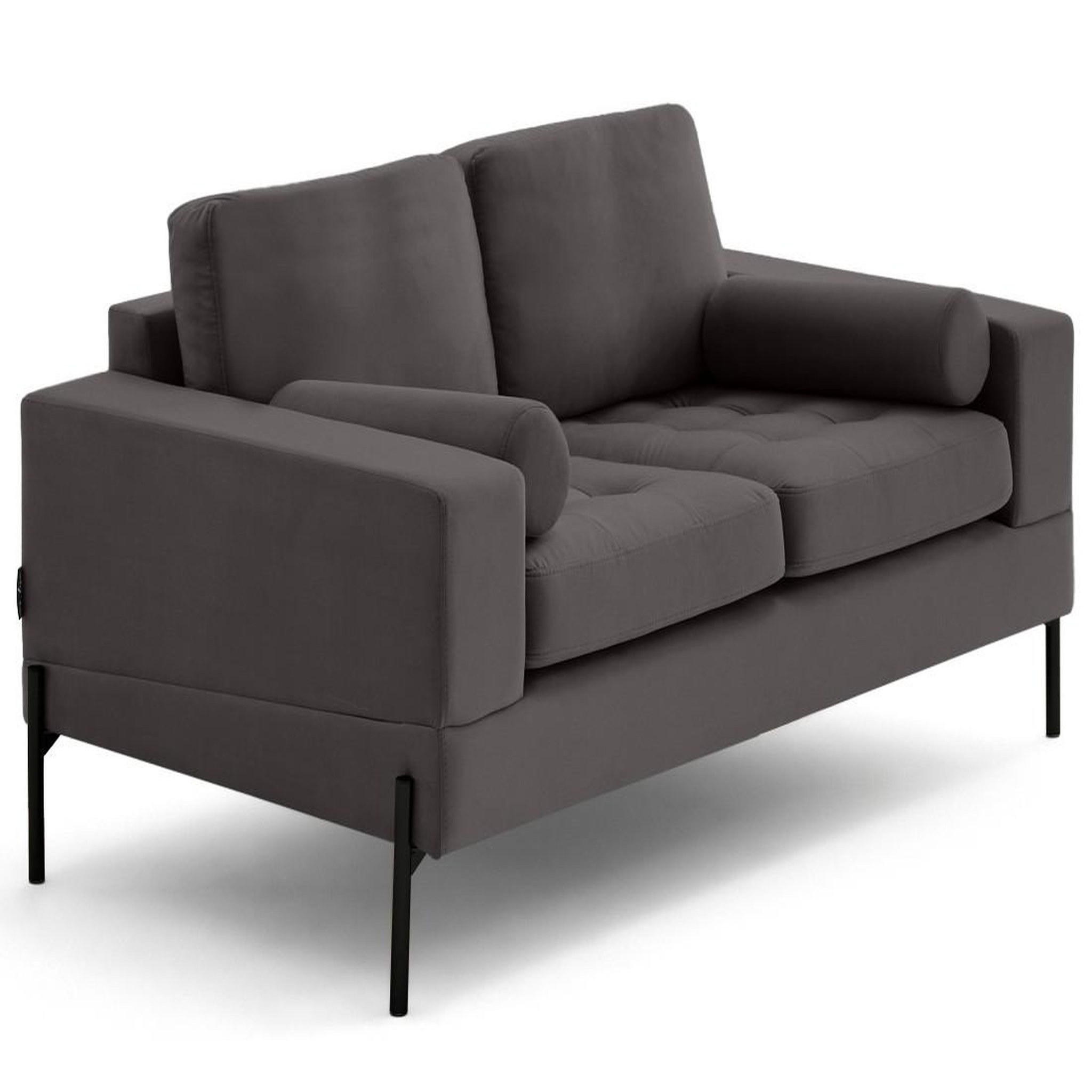 Voir la diapositive 4 : LISA DESIGN Isaure - canapé droit 2 places en velours