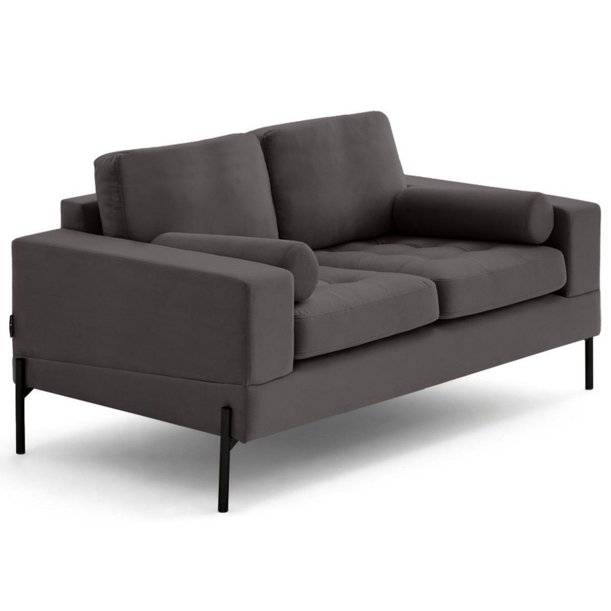 LISA DESIGN Isaure - canapé droit 2 places en velours