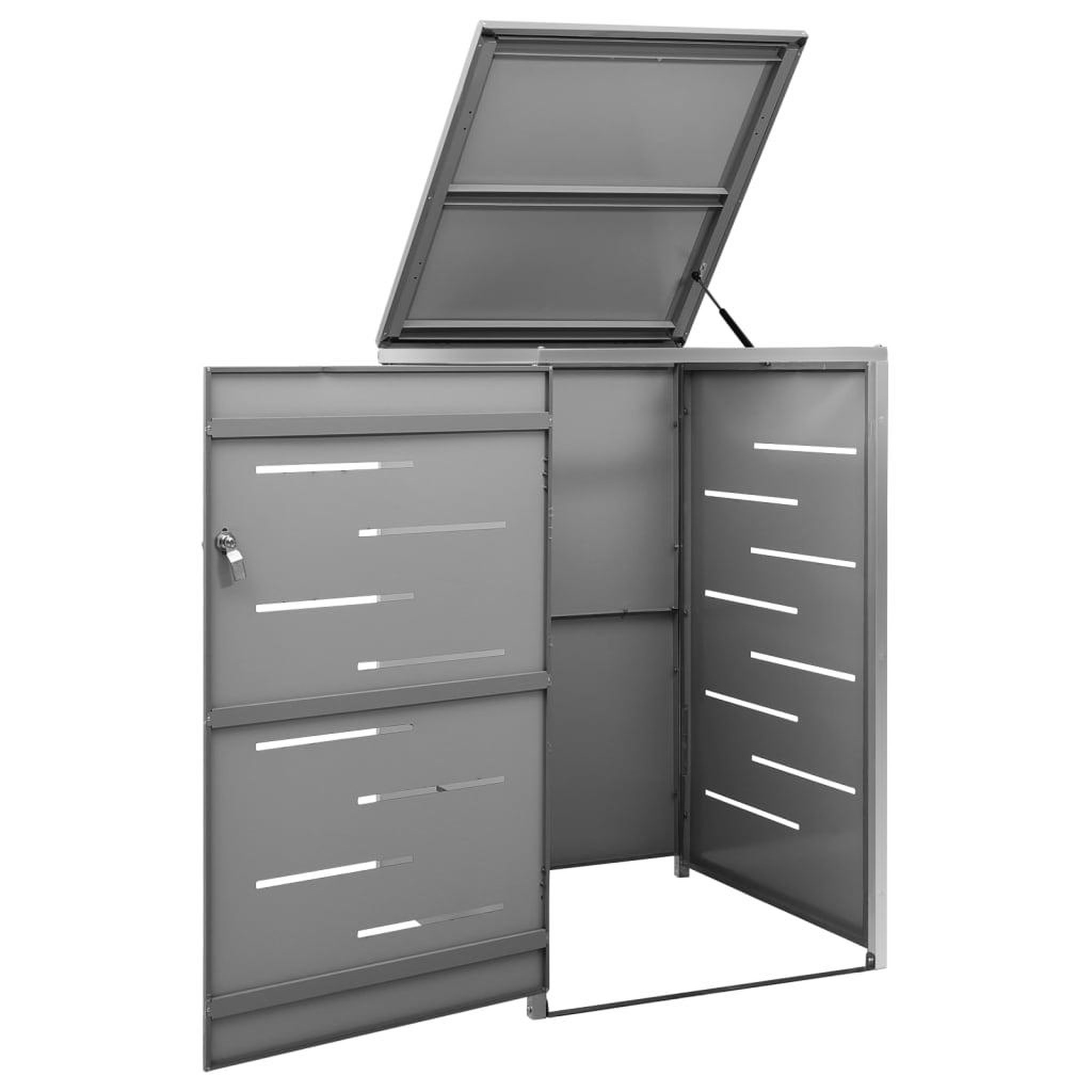 Voir la diapositive 3 : VIDAXL Abri pour poubelle 69x77,5x112,5 cm Inox