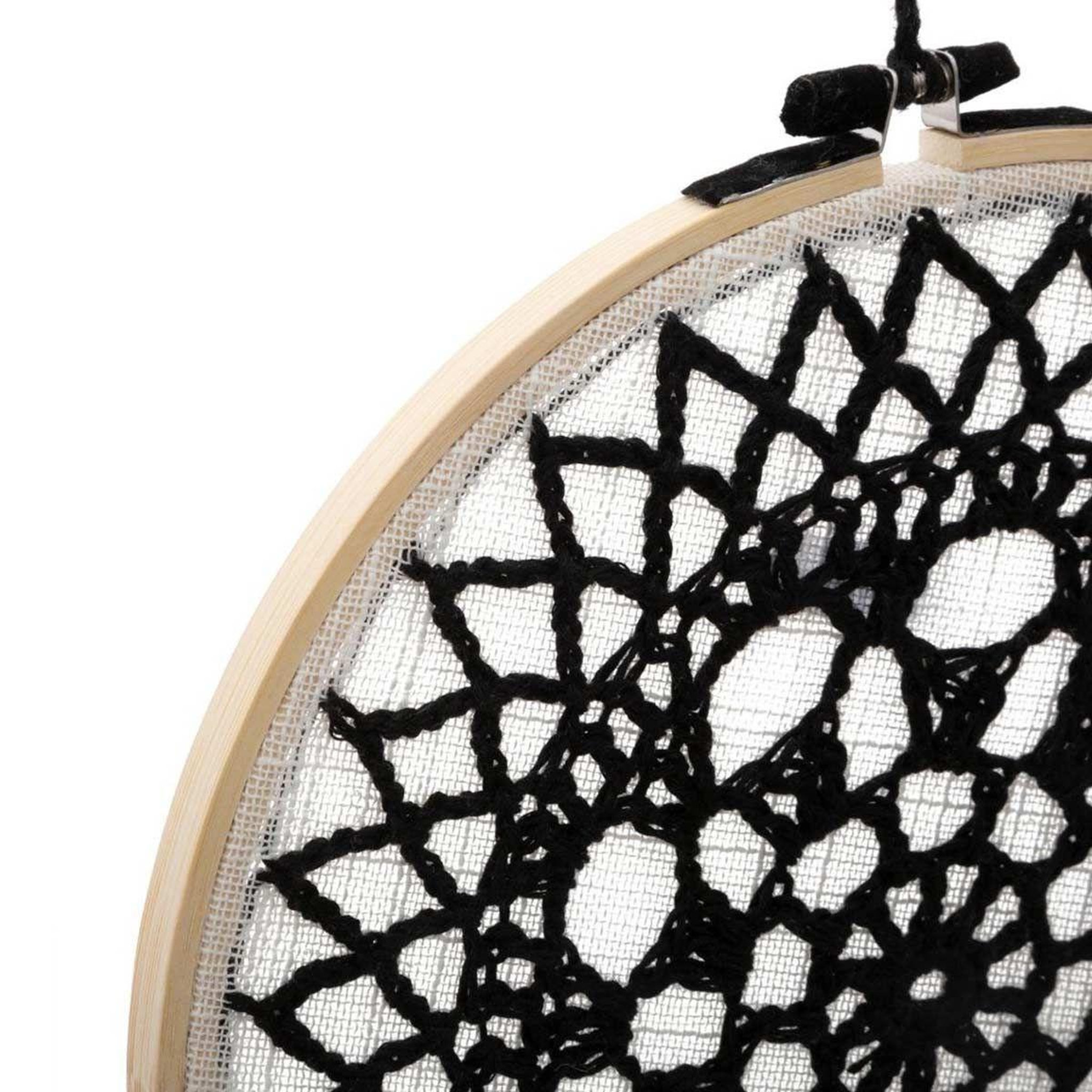 Voir la diapositive 2 : ATMOSPHERA Attrape-rêves déco  brodé  43cm noir