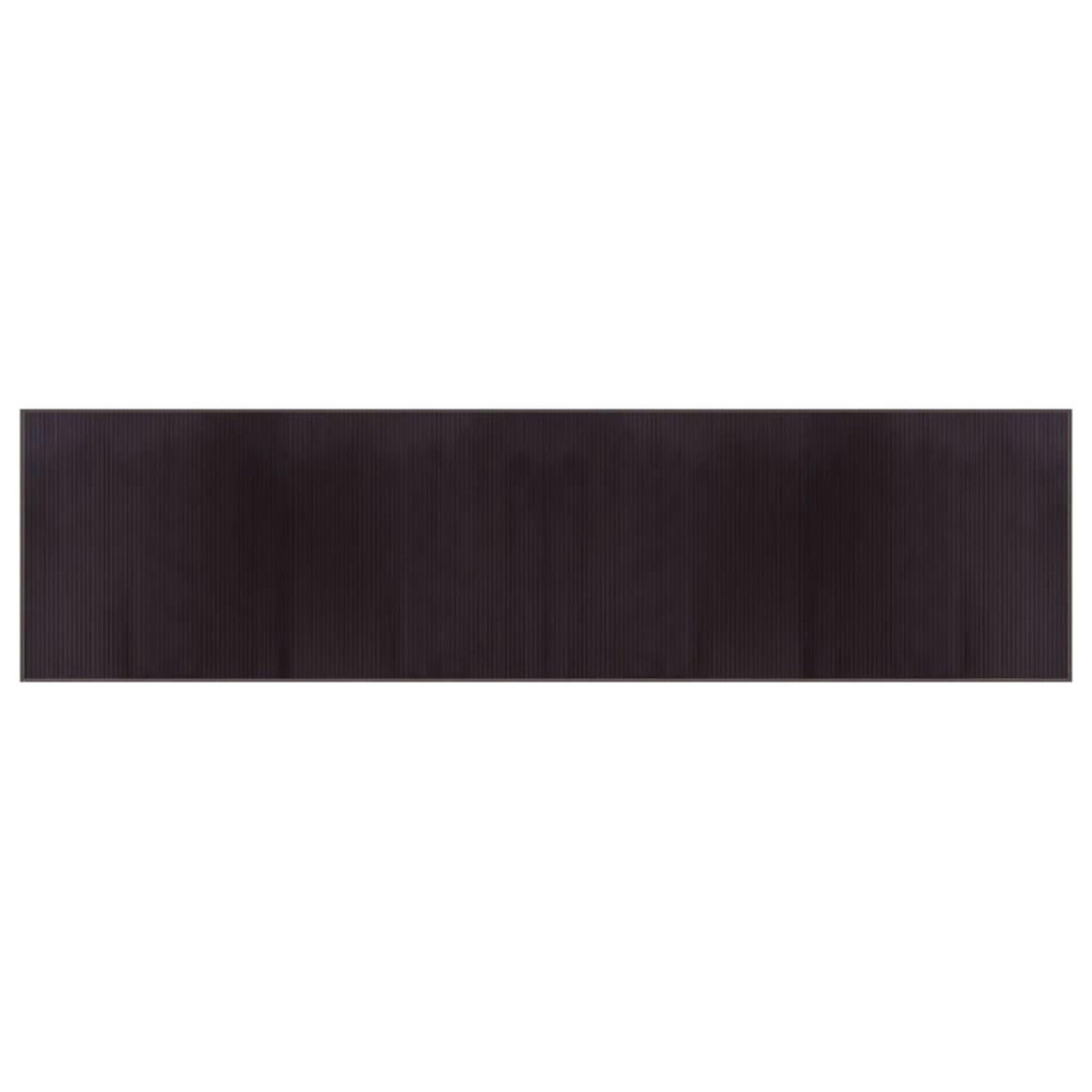 VIDAXL Tapis rectangulaire marron fonce 100x400 cm bambou