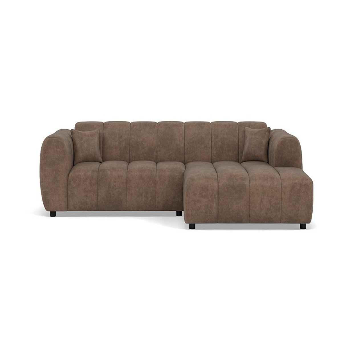 LISA DESIGN Curtis - canapé d'angle droit 4 places en simili