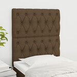 VIDAXL Tetes de lit 2 pcs Marron Fonce 80x7x78/88 cm Tissu