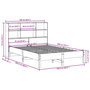 Voir la diapositive 6 : VIDAXL Lit bibliotheque sans matelas 160x200 cm bois massif de pin