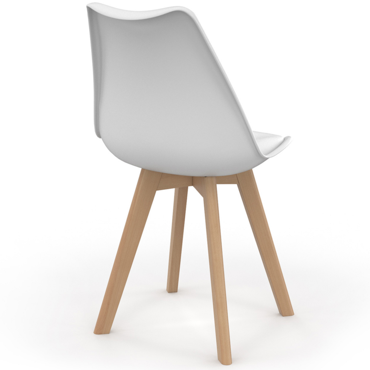 ID MARKET Lot de 6 chaises scandinaves SARA mix color bleu canard x3 et blanc x3