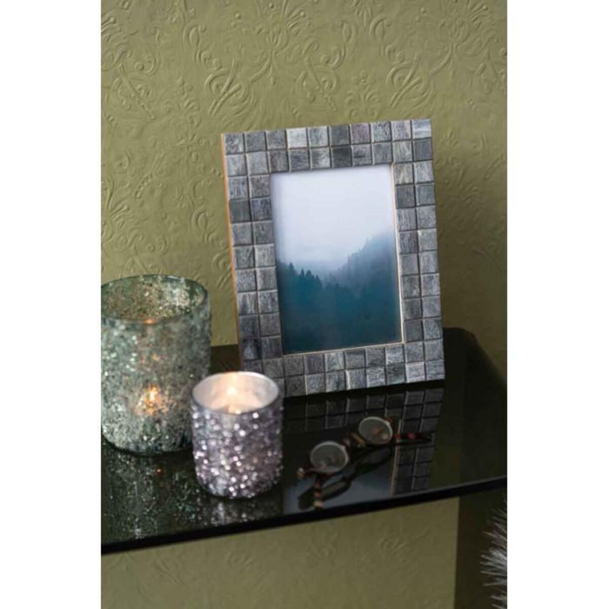 Paris Prix Cadre Photo Déco  Motif Carré  10x15cm Gris