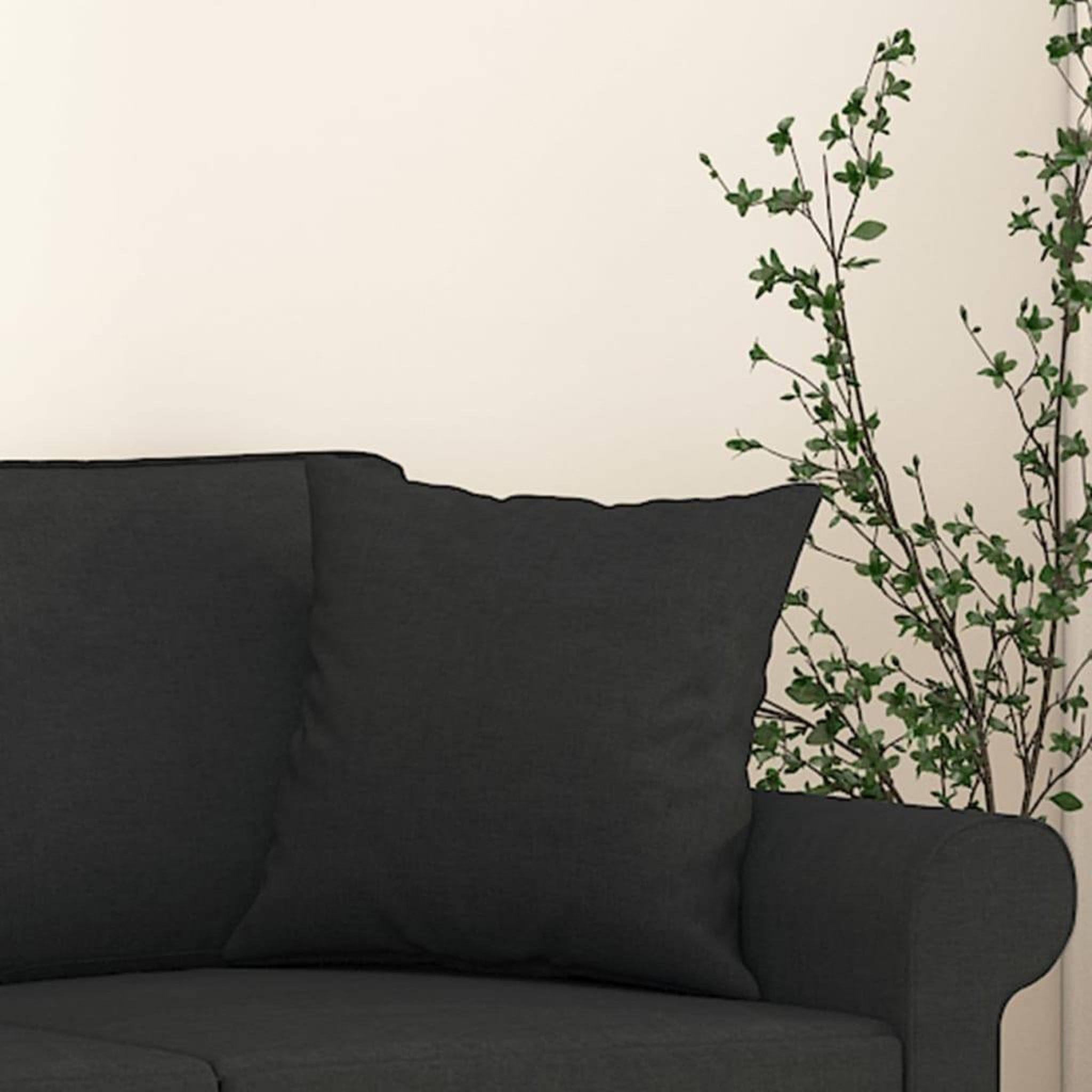 Voir la diapositive 5 : VIDAXL Coussins decoratifs lot de 2 Noir 40x40 cm Tissu