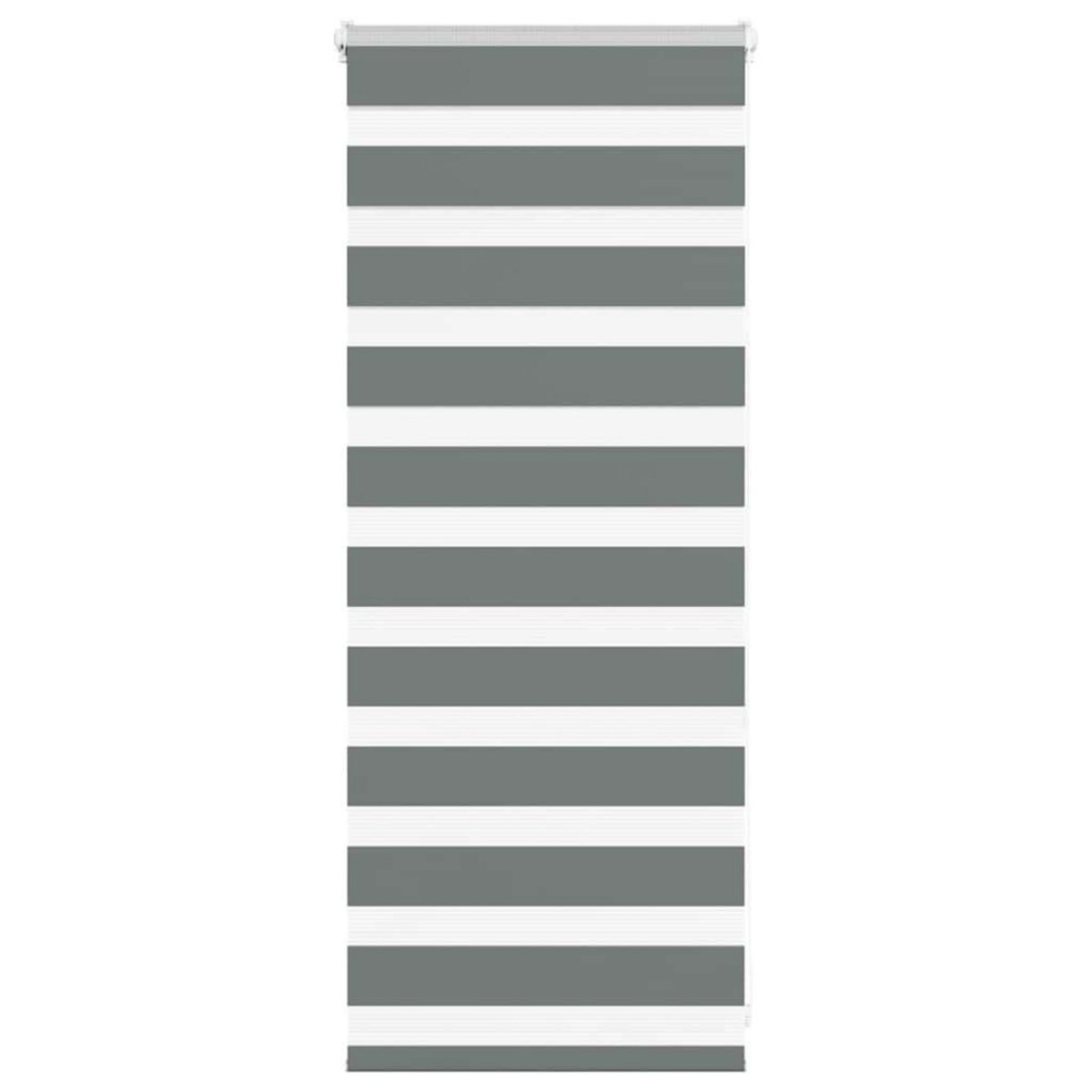 VIDAXL Store zebre gris fonce largeur du tissu 55,9 cm polyester