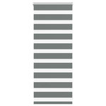 VIDAXL Store zebre gris fonce largeur du tissu 55,9 cm polyester