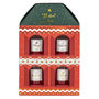 Voir la diapositive 1 : Paris Prix Coffret 4 Bougies Parfumées Maison  Noël  18cm Rouge