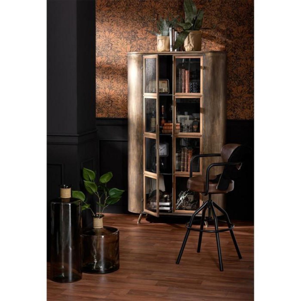 Paris Prix Vase Design en Verre  Safari  75cm Marron