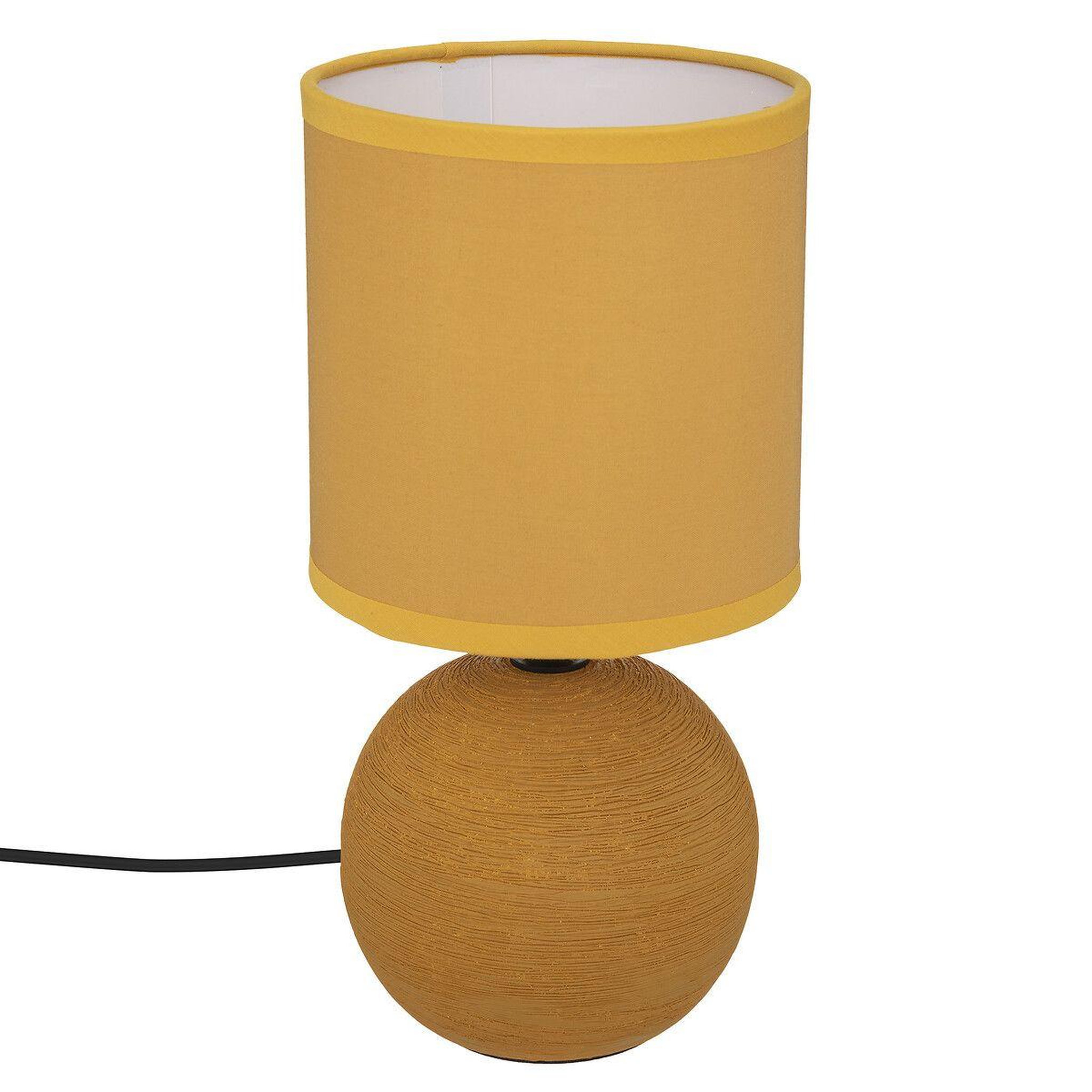 ATMOSPHERA Lampe à poser céramique  boule  25cm ocre