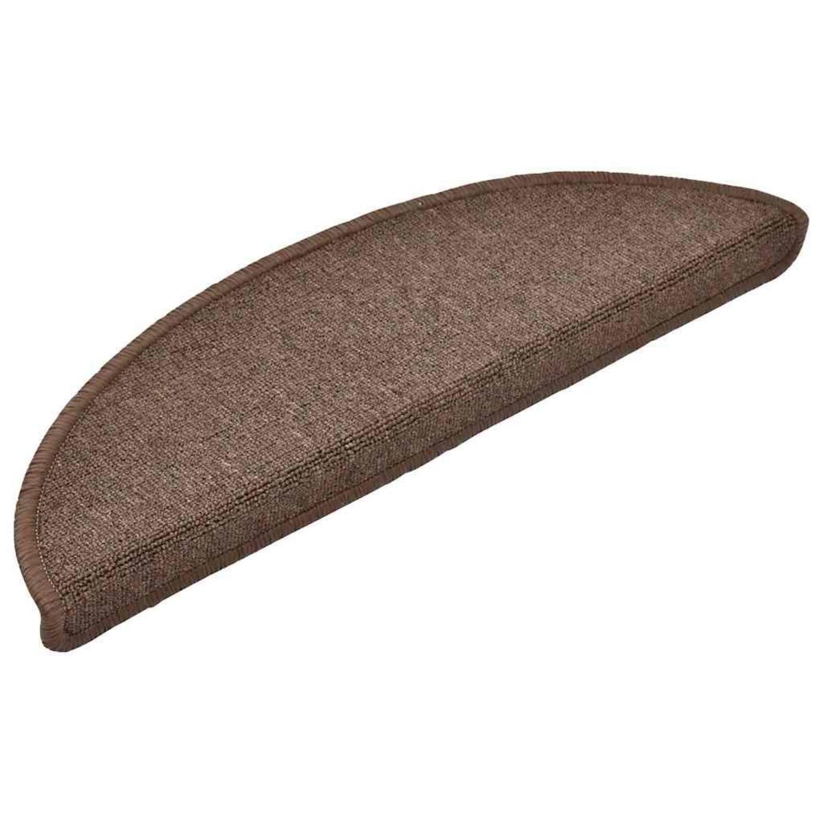 VIDAXL Tapis d'escalier 20 pcs marron cafe 56x17x3 cm