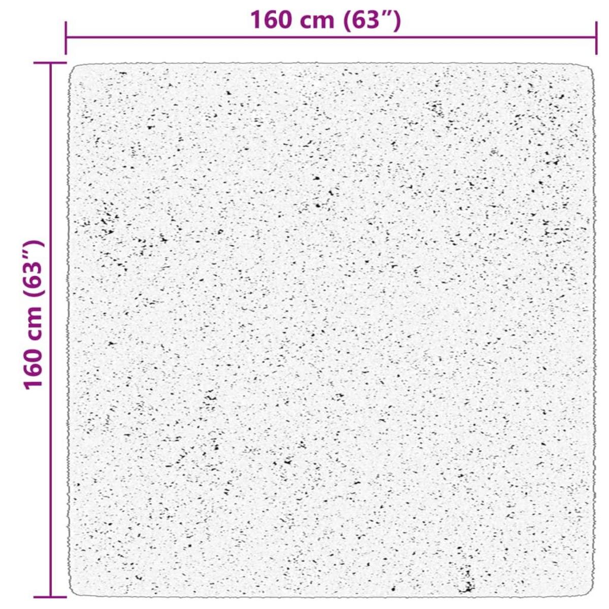 VIDAXL Tapis HUARTE a poils courts doux et lavable bleu 160x160 cm