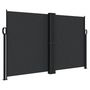 Voir la diapositive 2 : VIDAXL Auvent lateral retractable noir 140x1200 cm