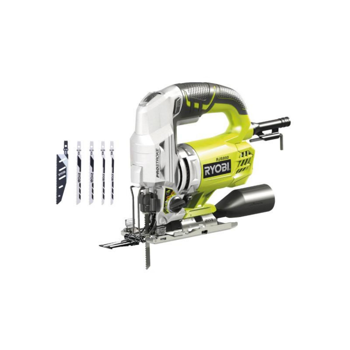 Ryobi Scie sauteuse pendulaire RYOBI - 600W - 85mm - bois - lot de 5 lames - RJS850KA5