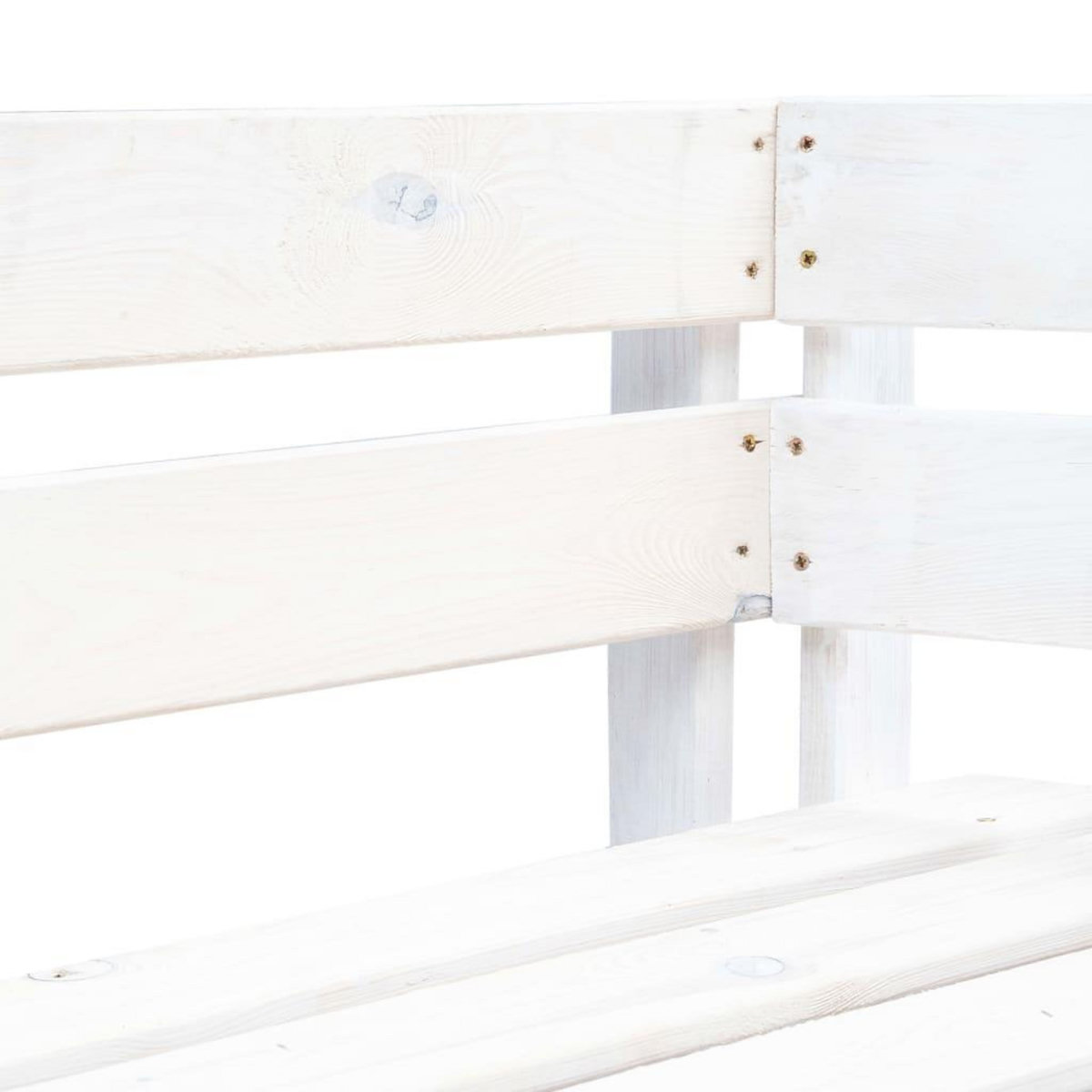 VIDAXL Banc d'angle palette de jardin bois blanc