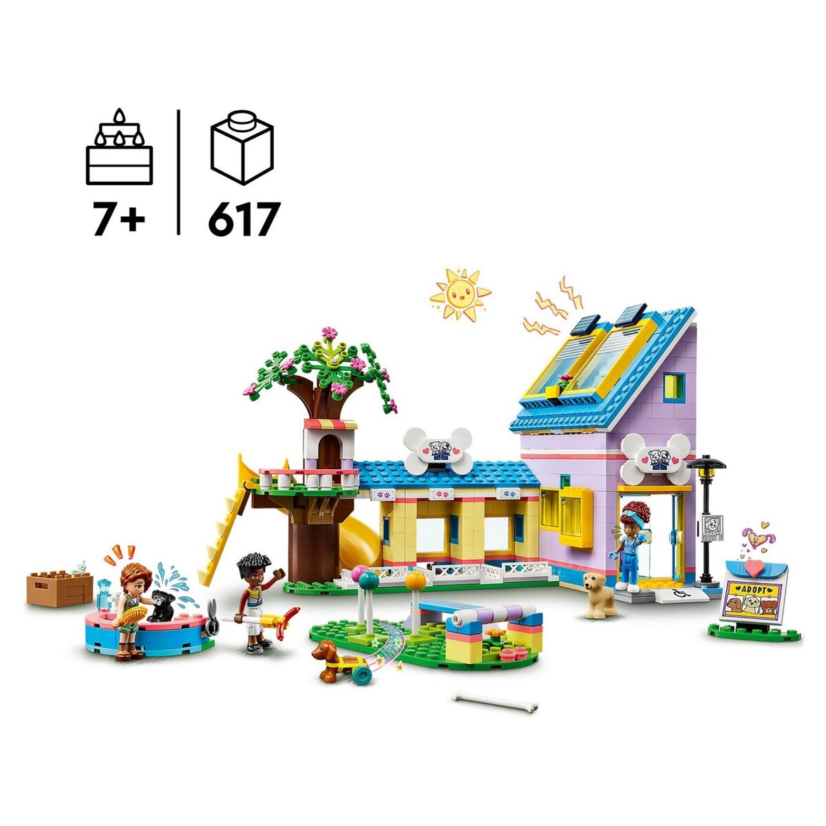 LEGO Friends 41727 Centre de sauvetage canin, Jouet Vétérinaire, avec Mini-poupées