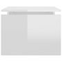 Voir la diapositive 6 : VIDAXL Table basse blanc brillant 68x50x38 cm bois d ingénierie