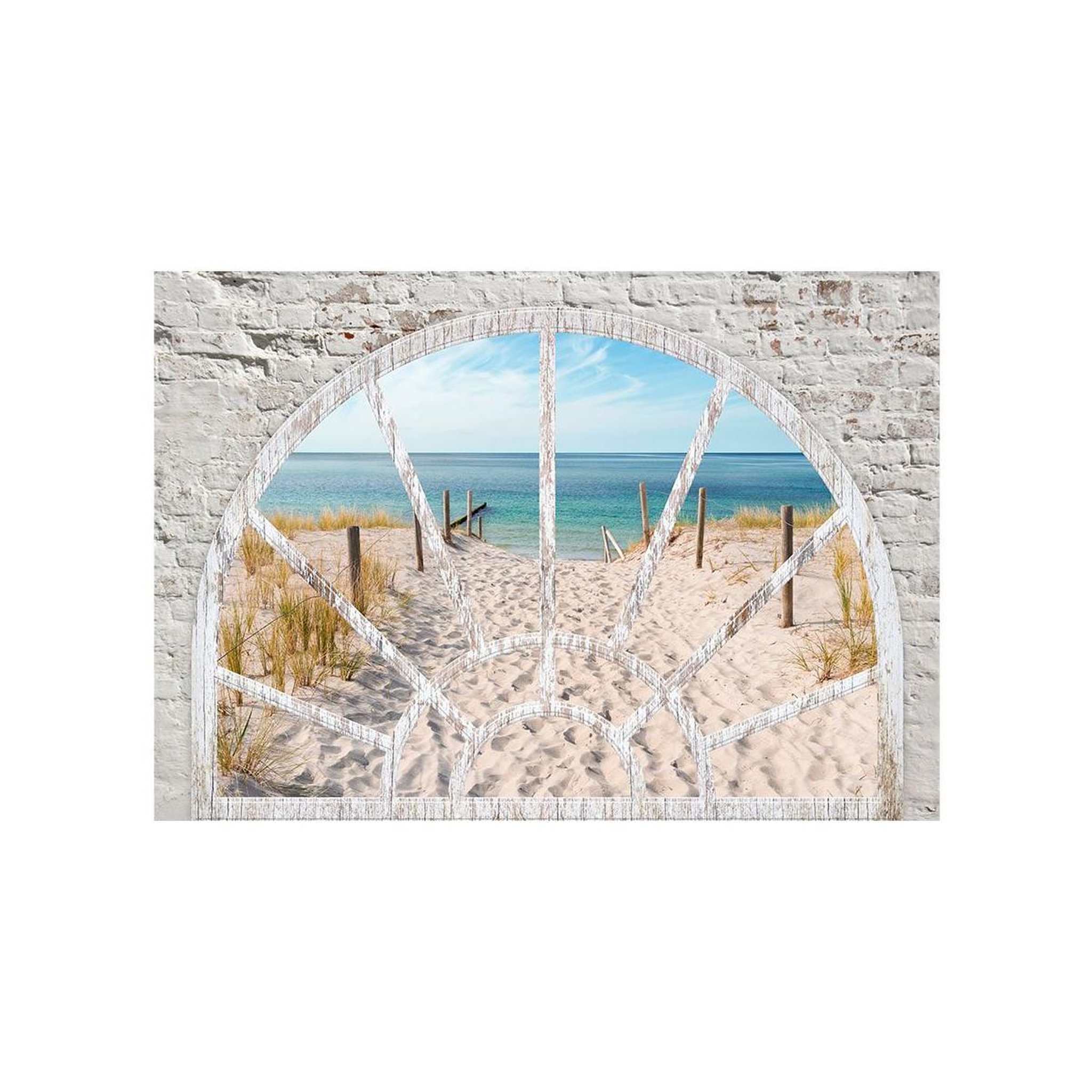 Voir la diapositive 2 : Paris Prix Papier peint  window view beach