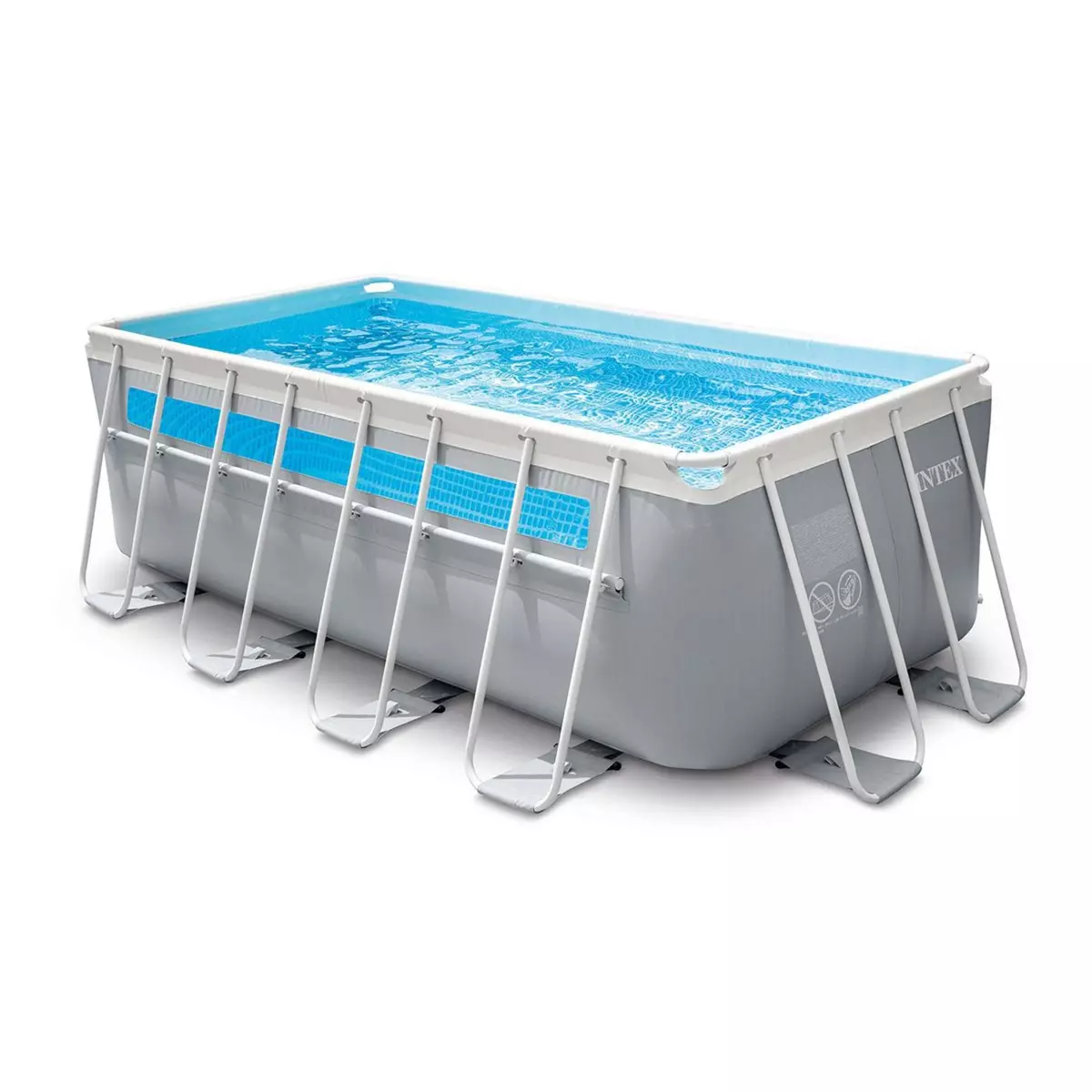 INTEX Piscine tubulaire Prism Frame Clearview rectangulaire 4,00 x 2,00 x 1,22 m - Intex