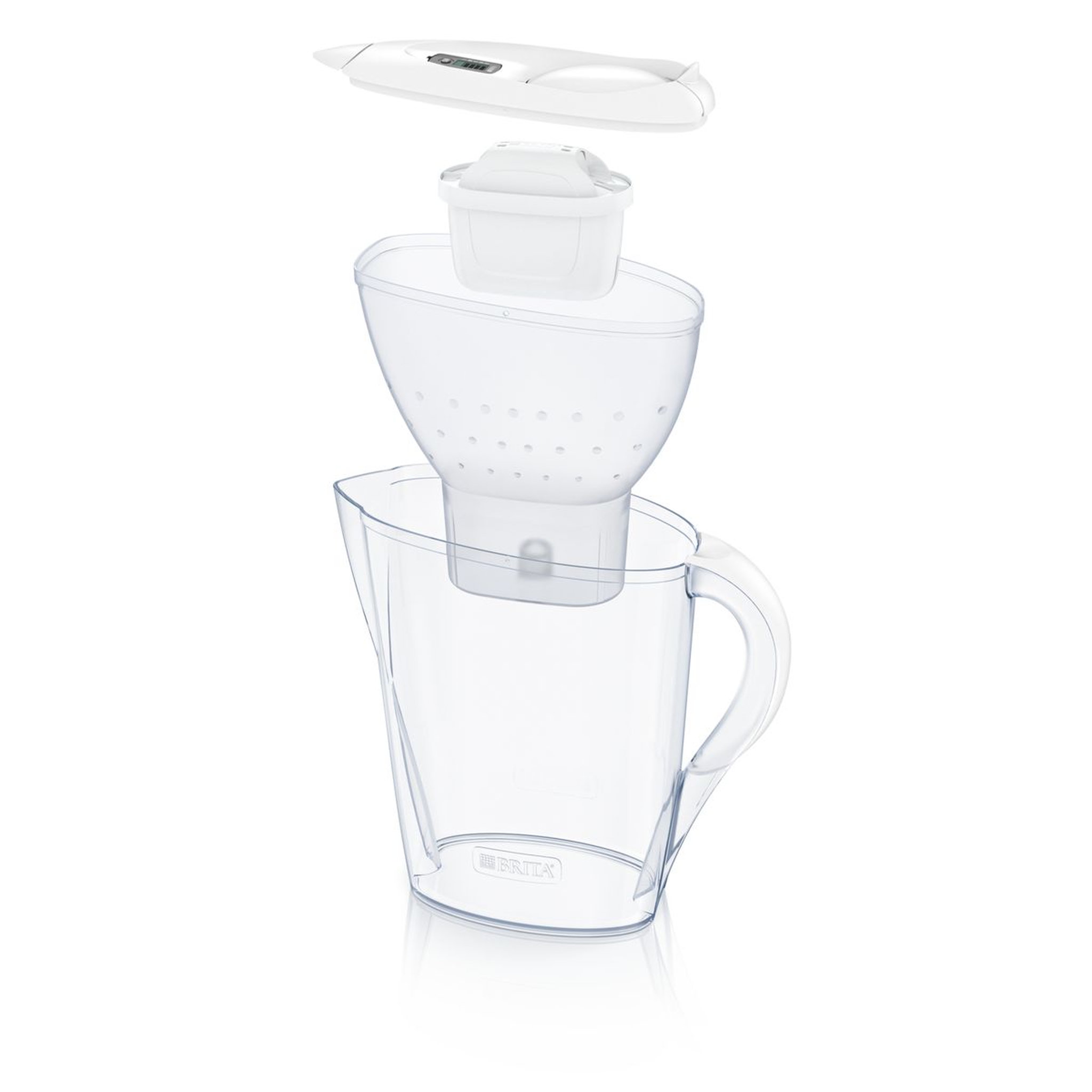 Voir la diapositive 2 : BRITA Carafe filtrante MARELLA Blanche + 2 cartouches MAXTRA+