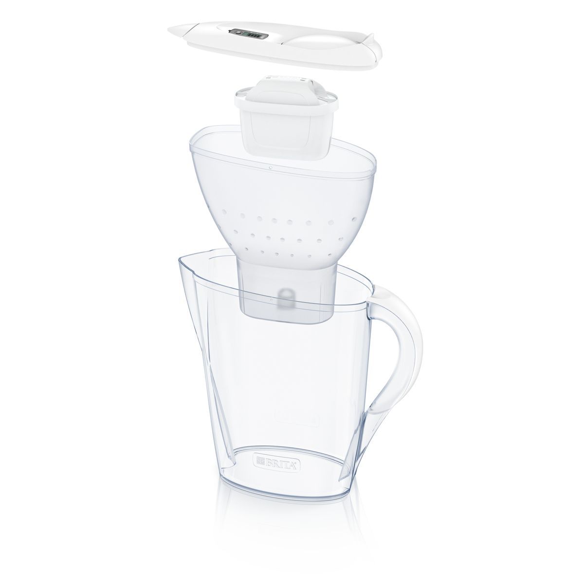 BRITA Carafe filtrante MARELLA Blanche + 2 cartouches MAXTRA+