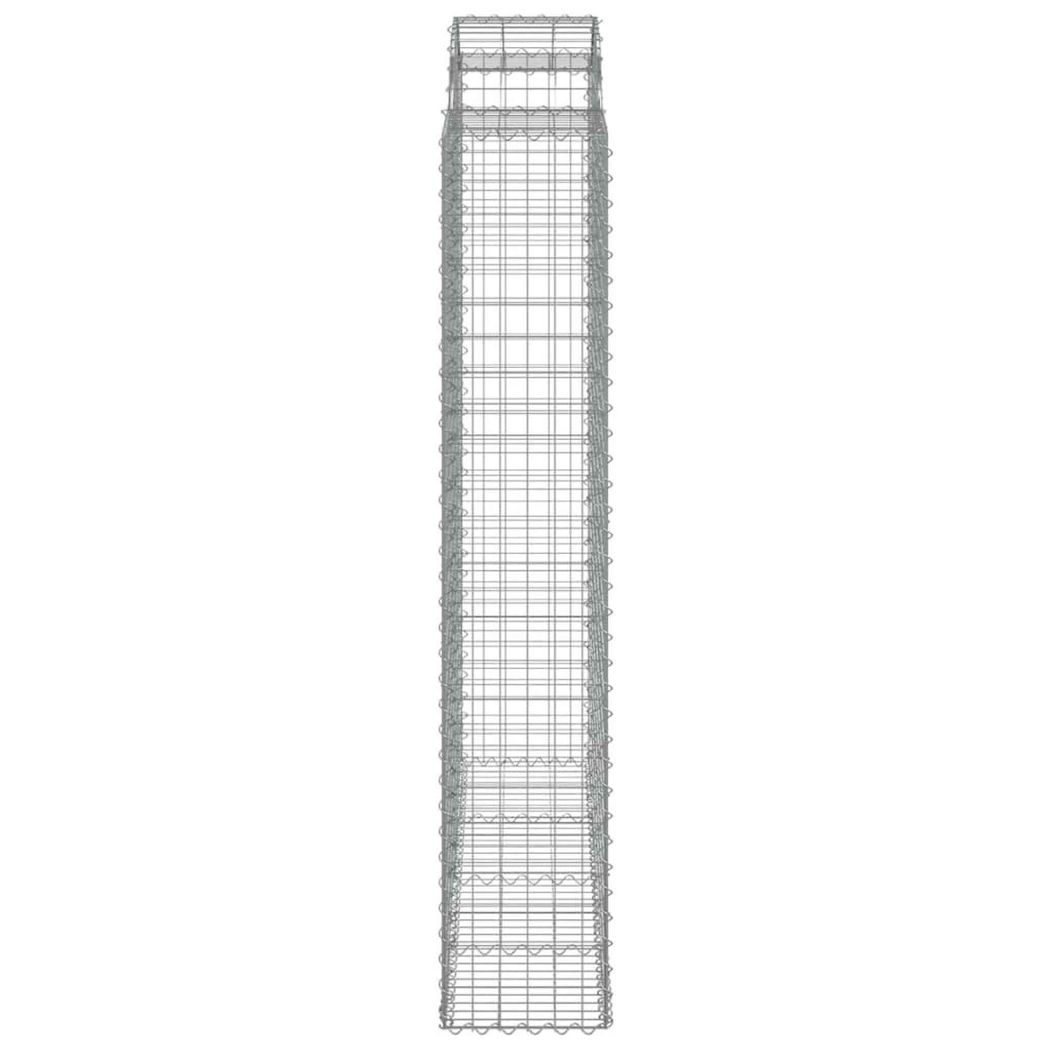 Voir la diapositive 5 : VIDAXL Paniers a gabions arques 12 pcs 200x50x220/240 cm Fer galvanise