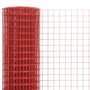 Voir la diapositive 3 : VIDAXL Grillage Acier avec revetement en PVC 10x0,5 m Rouge