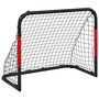 Voir la diapositive 2 : VIDAXL But de football avec filet rouge et noir 90x48x71 cm acier