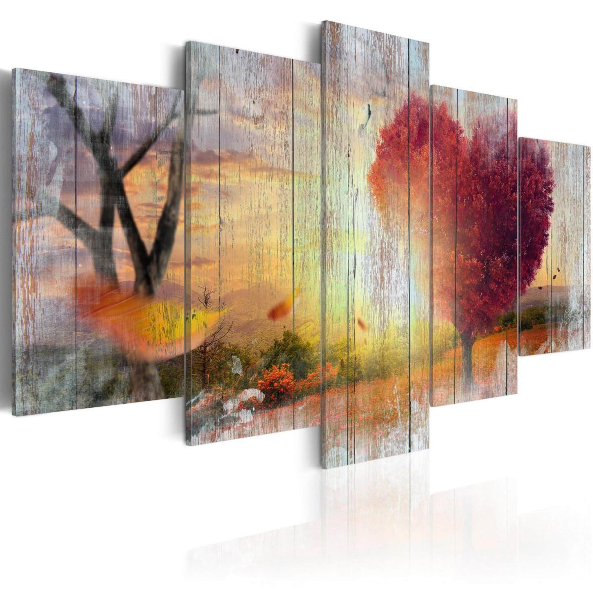Voir la diapositive 1 : Paris Prix Tableau imprimé  lovers' autumn