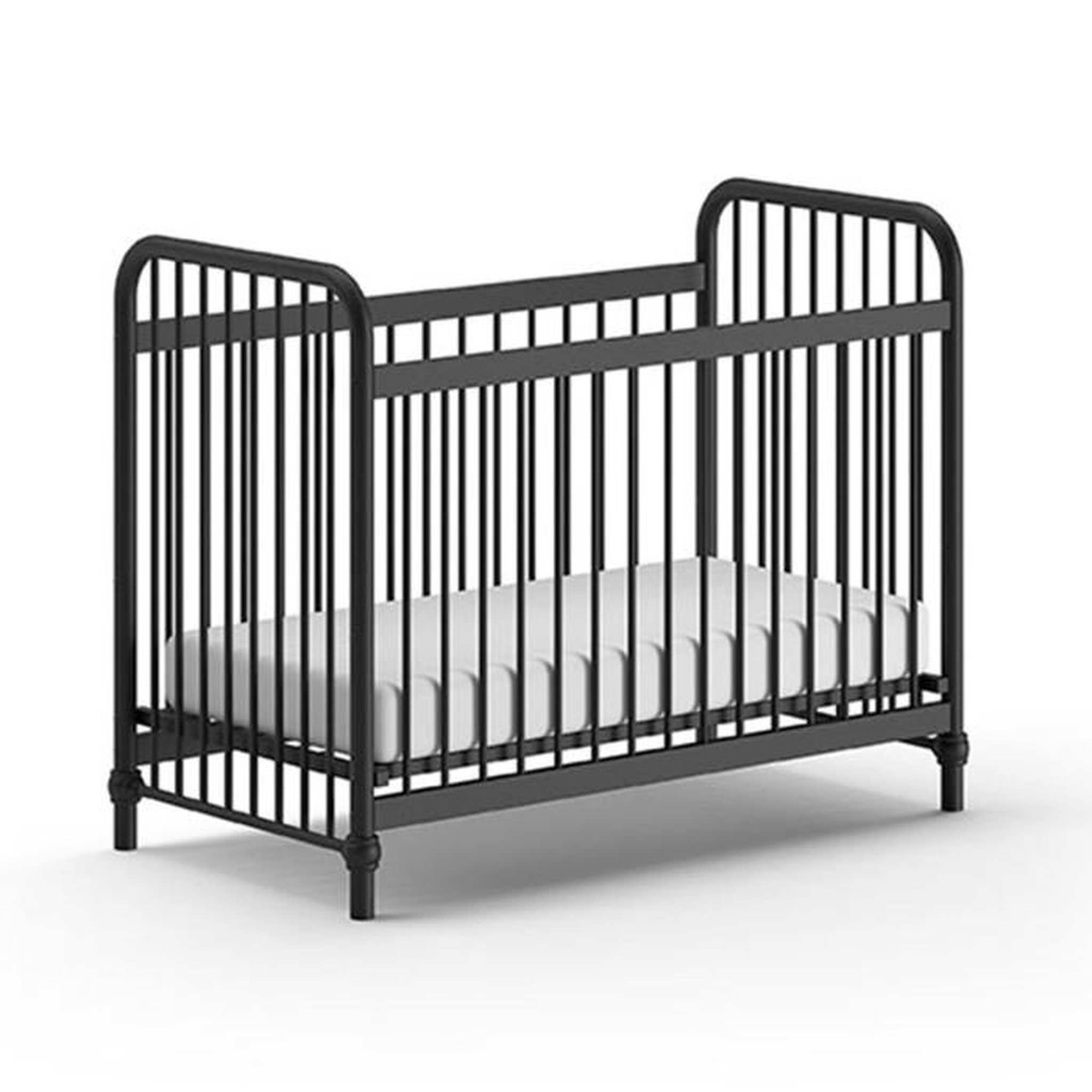 Voir la diapositive 1 : Paris Prix Lit Bébé  Bronxx  60x120cm Noir Mat