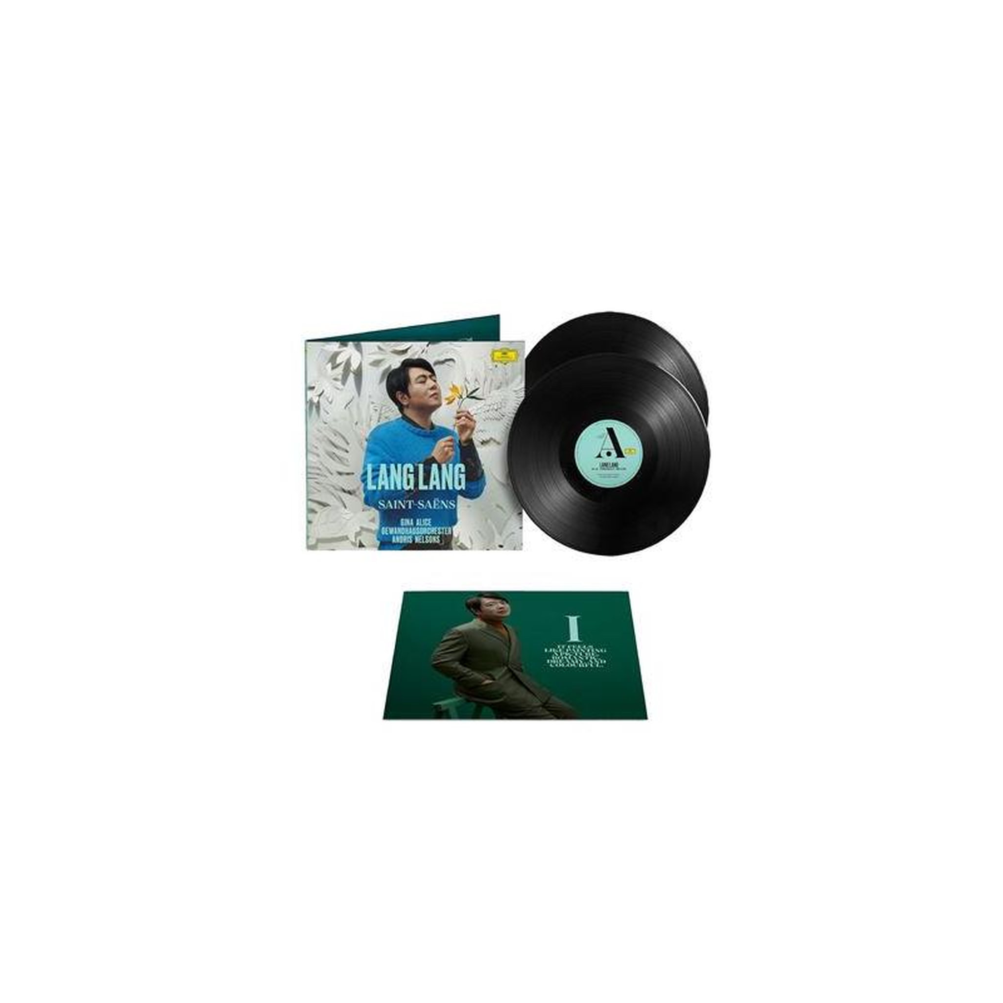 Cd saint-saëns par lang lang, album classique, boîtier noir avec livret intérieur