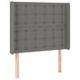 Voir la diapositive 2 : VIDAXL Tete de lit avec oreilles Gris fonce 83x16x118/128 cm Tissu