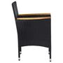 Voir la diapositive 4 : VIDAXL Chaises a manger de jardin lot de 2 Resine tressee Noir