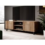 BEST MOBILIER Come - meuble tv - effet bois - 2 portes et 2 niches - 150 cm. Coloris disponibles : Marron