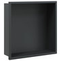 Voir la diapositive 2 : VIDAXL Niche de douche noir mat 32x32x9 cm acier inoxydable