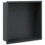 Voir la diapositive 2 : VIDAXL Niche de douche noir mat 32x32x9 cm acier inoxydable