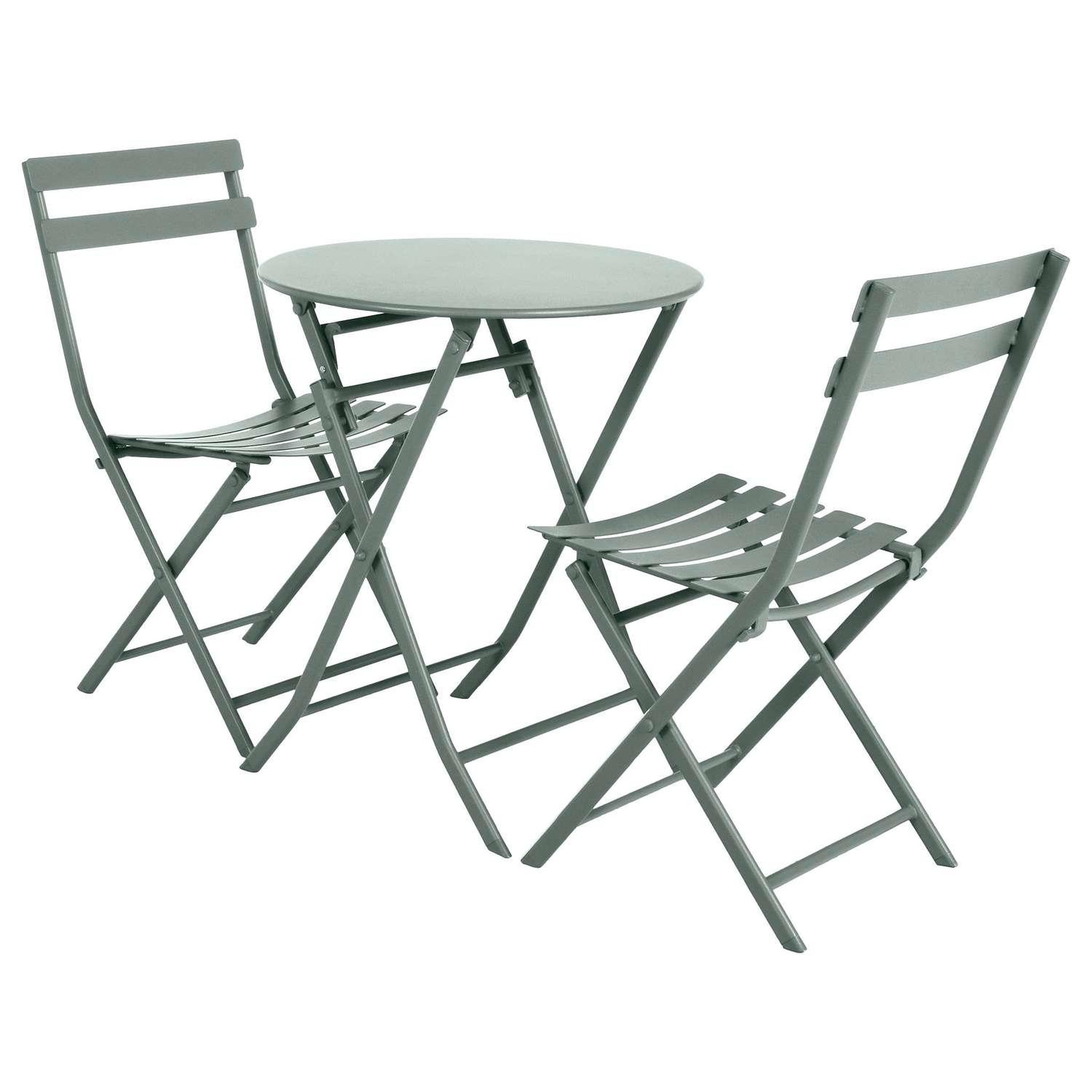 Voir la diapositive 4 : HESPERIDE Table de jardin pliante ronde greensboro - 2 places