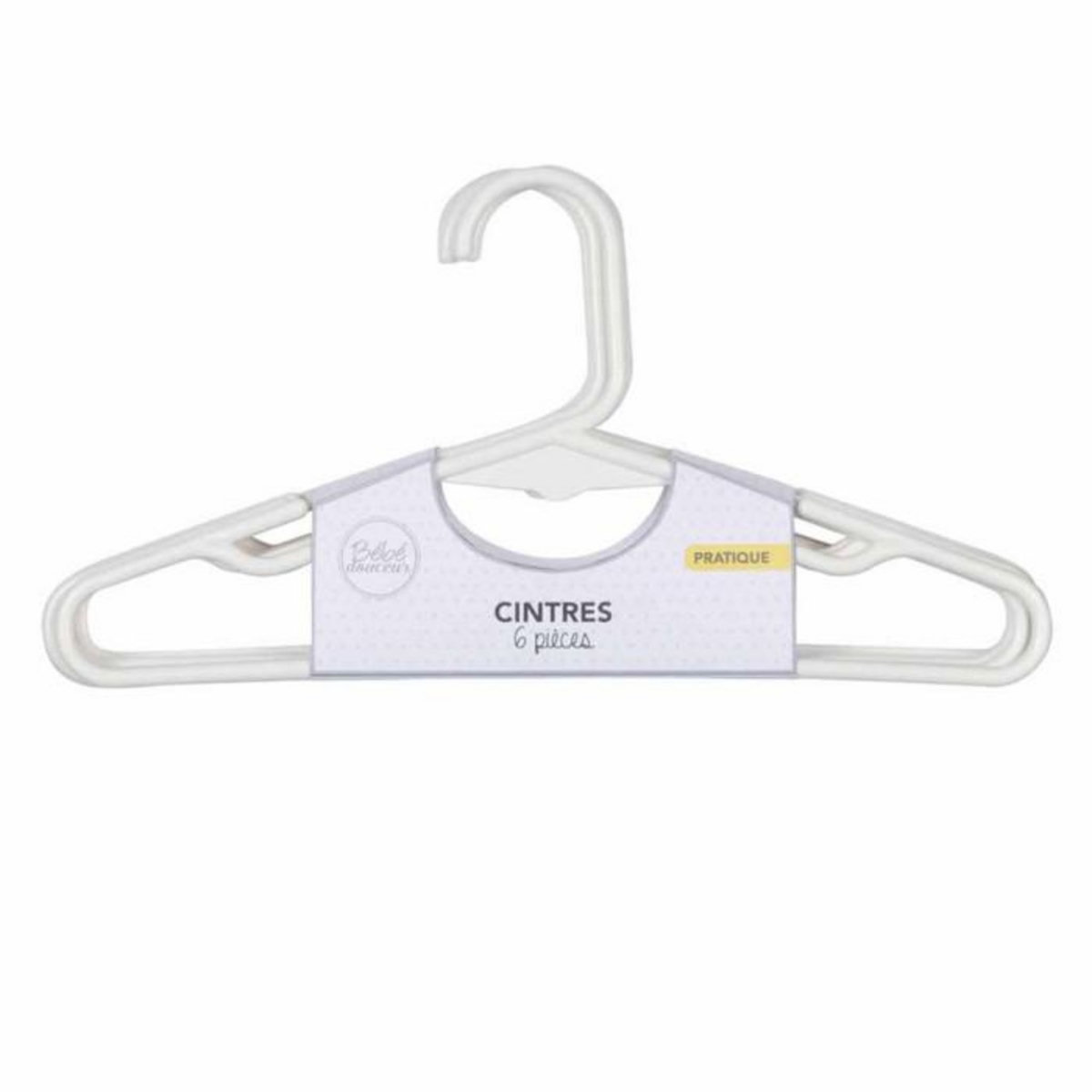 Paris Prix Lot de 6 Cintres pour Bébé  Vêtements  24cm Blanc